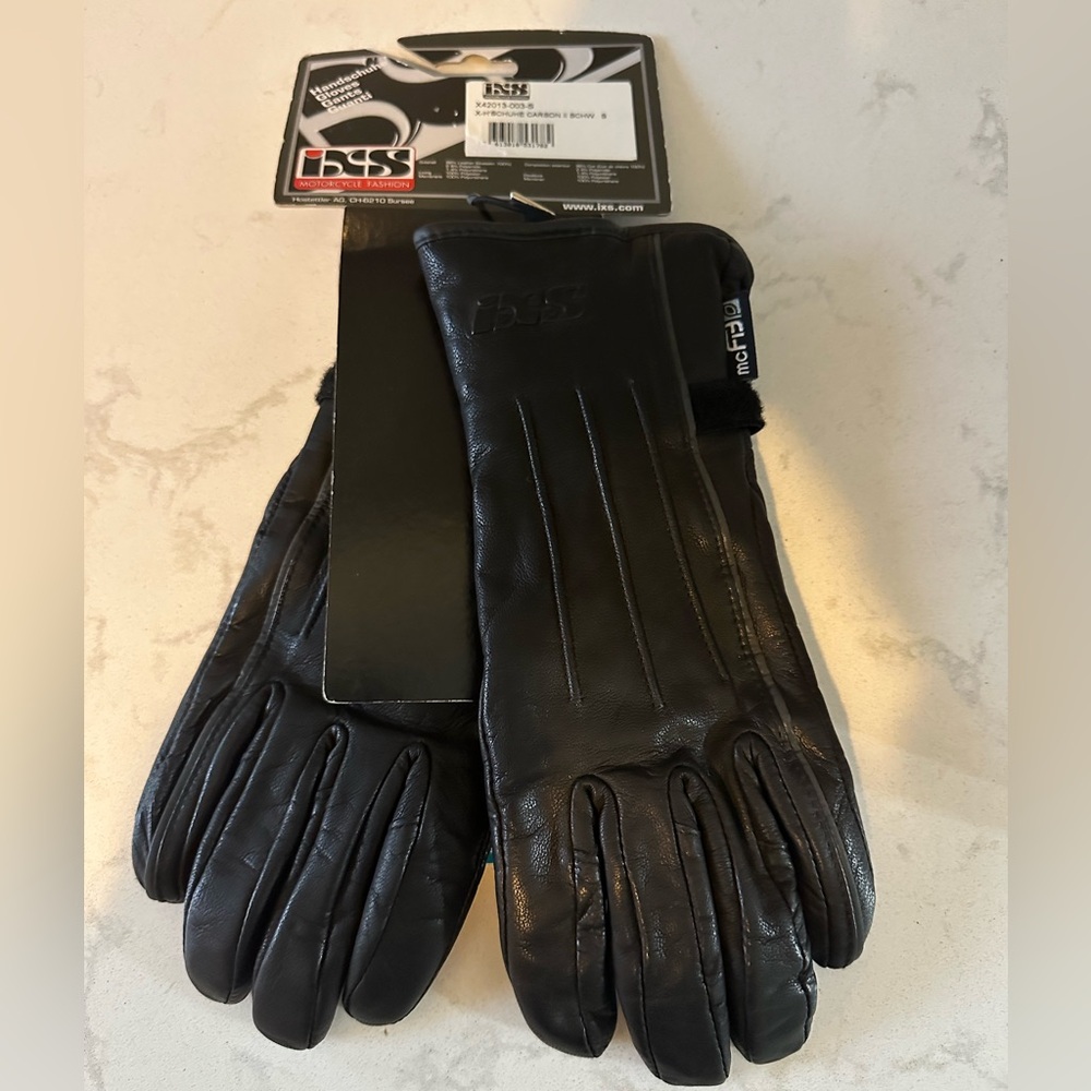IXS Carson II NWT Black Leather Motorcycle Gloves Touring Size‎ Small